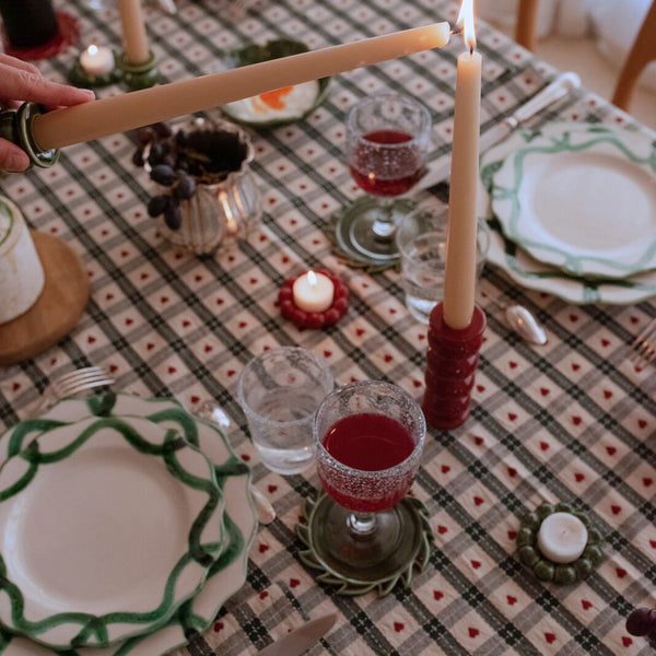 Olaf Candlestick M - Cherry Red Decoration Denise 