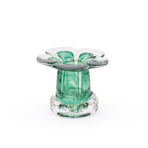 Stella Green Flower Candlestick table decor Denise 