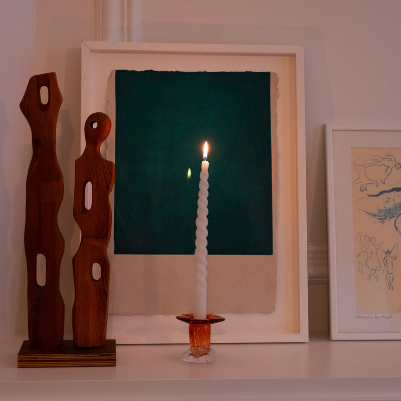 Stella Orange Flower Candlestick table decor Denise 